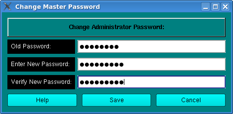 Master Password
    Panel